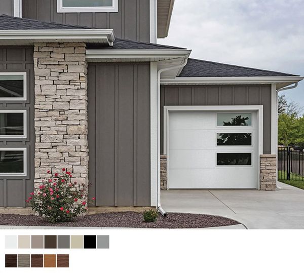 This scene from Lakewood, CO shows a house with a porch and a window. with features such as garage door services garage door repair garage door installation.
